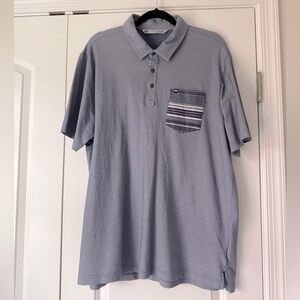 TRAVIS MATHEW Spyglass Hill Golf Men’s Polo | Size XL Grey Purple